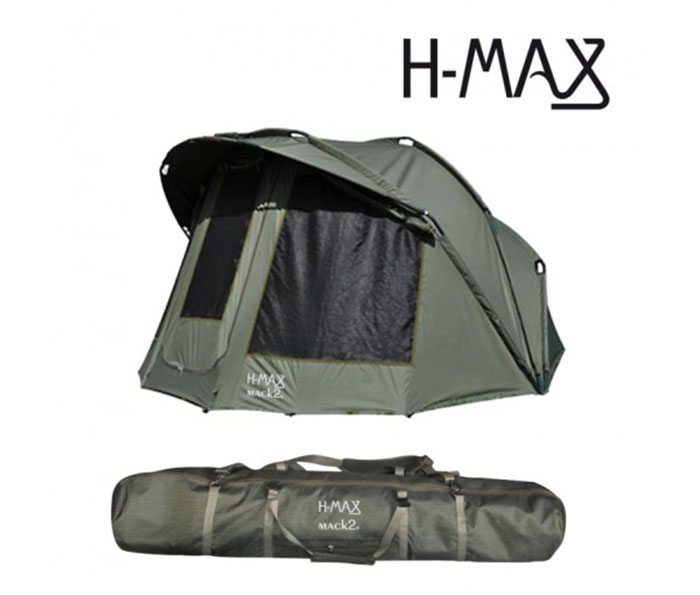 Eric is erg trots op de verdeling van de items van Mack2, waaronder deze H-Max bivvy.