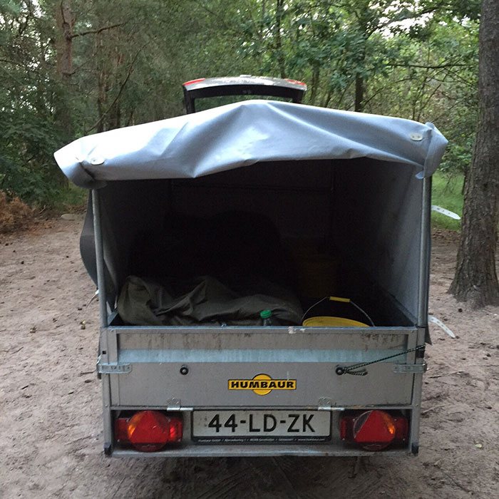 De aanhanger, een prima onderkomen!